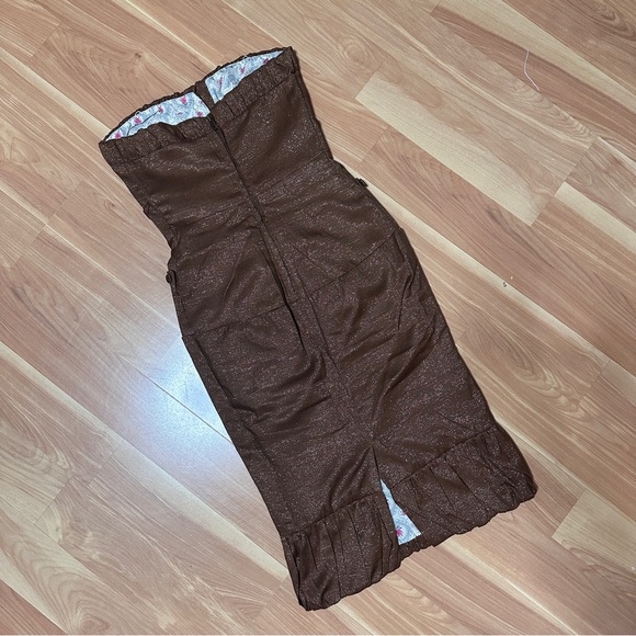 Free People Strapless Golden Brown Dress - Picture 5 of 8